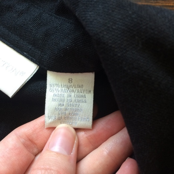 Vintage Button Front Midi Dress Shirt Dress Linen - Picture 8 of 8